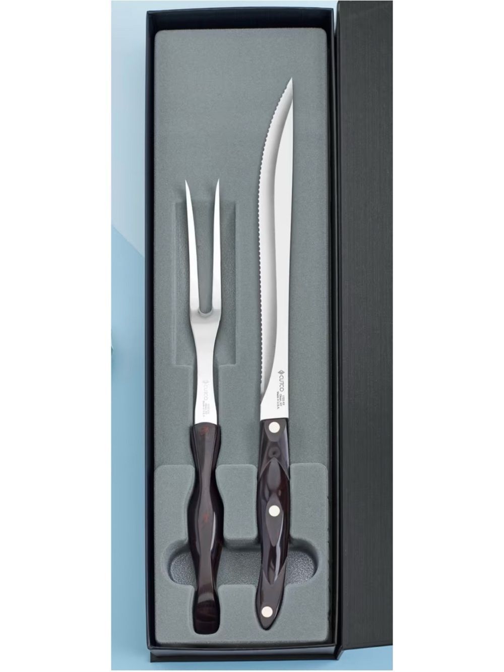 Néw in Box Cutco Carving Set Classic  Brown ~Two-Piece~Made in USA~ 9”